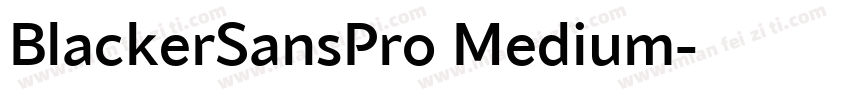 BlackerSansPro Medium字体转换